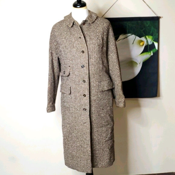 Vintage Country and Town Tweed Trenchcoat